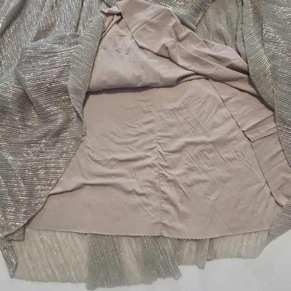 PatBO Lurex Draped Maxi Dress Gowns Halter neck Sleeveless Size 8 - Picture 4 of 13